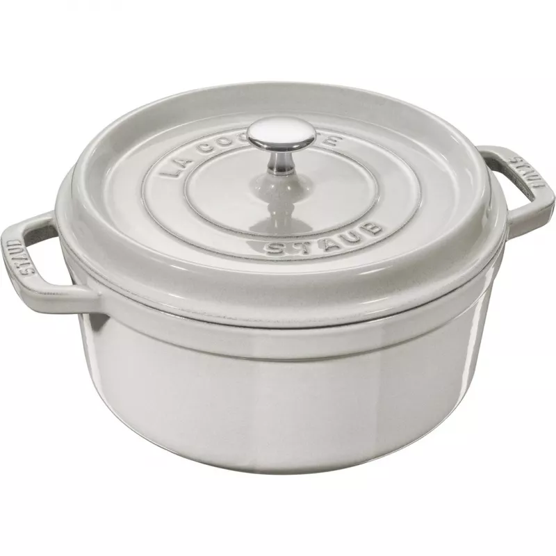 Panela redonda de ferro fundido Staub La Cocotte 3,8 l Trufa – esmaltada, tampa de fecho hermético