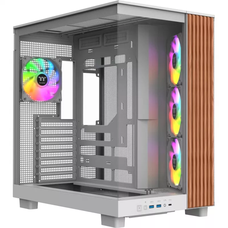 Caixa para PC Thermaltake View 380 XL WS ARGB Snow White — Midi-Tower, suporte ATX, com janela