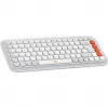 Logitech POP Icon Keys - Teclado - sem fios - Bluetooth LE - QWERTY - US International - Off White, Orange (920-013072)