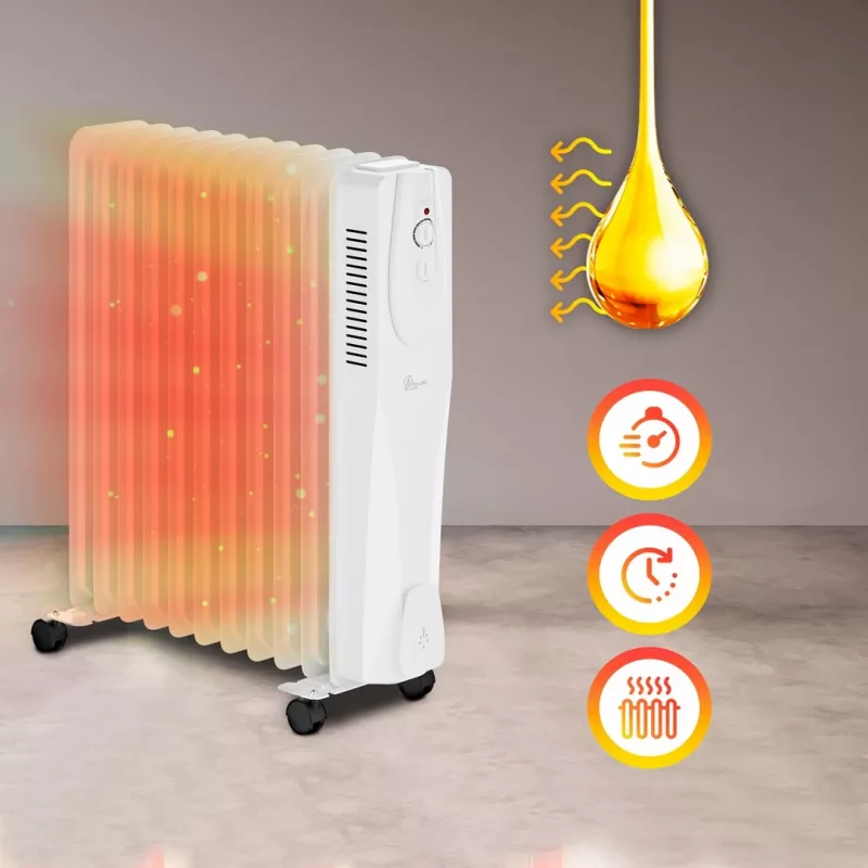 Radiador a óleo Extralink NY-25W1 2500W, 11 elementos