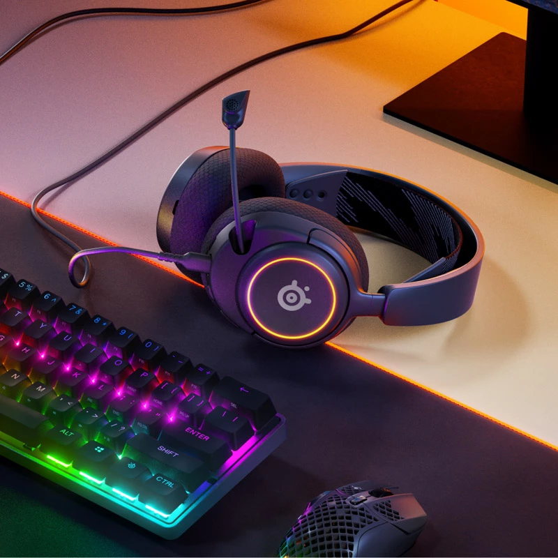 Headset Steelseries Arctis Nova 3 com fios arco de cabeça gaming USB Type-C preto