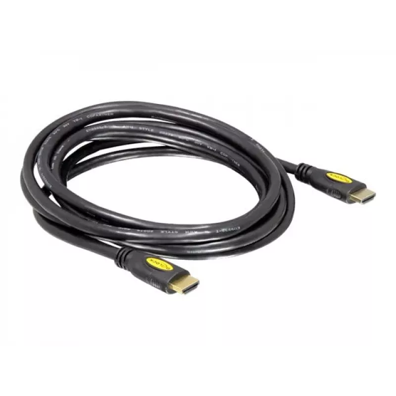 DeLOCK - Cabo de vídeo / áudio - HDMI - HDMI, 19 pinos (M) - HDMI, 19 pinos (M) - 5 m (82455)