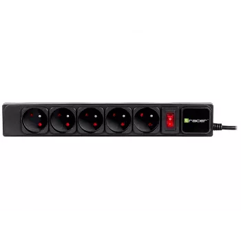 Proteção contra sobretensão TRACER PowerGear Tracer 47138 5 m preto régua de tomadas com cabo de 5 m