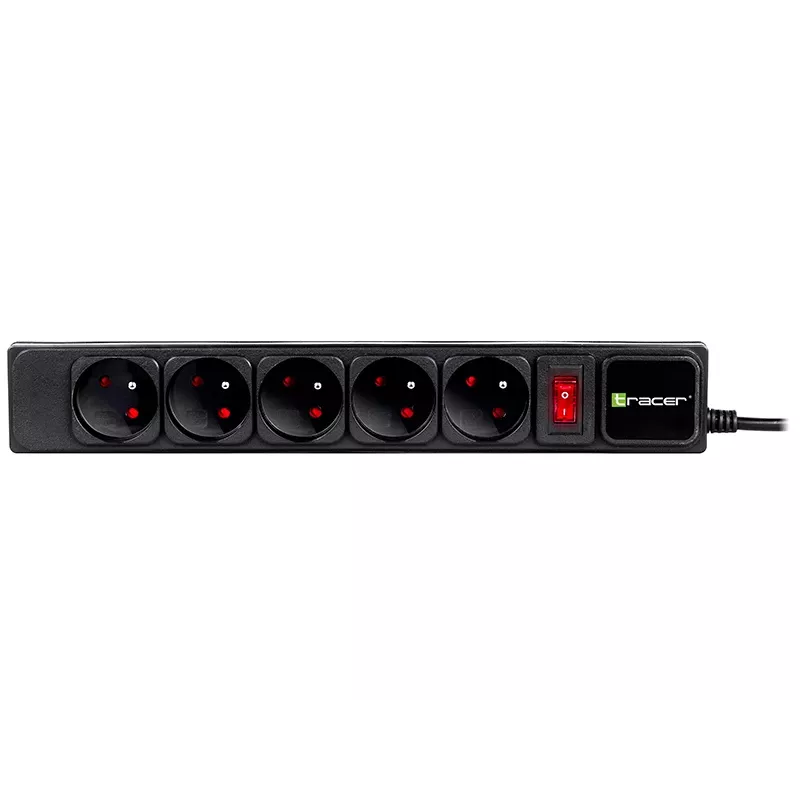 Proteção contra sobretensão TRACER PowerGear Tracer 47138 5 m preto régua de tomadas com cabo de 5 m