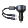 Carregador de automóvel Vention FFOB0 30W com cabo USB-C para Lightning, 30 W de potência para carregamento de iPhone