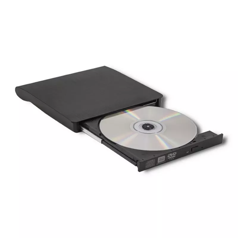 Unidade externa DVD-RW QOLTEC 51857 — USB 3.0, interface SATA, DVD±R 8x, DVD±RW 4x, DVD-RAM 5x, CD 24x, preto