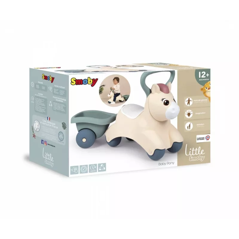 Little Smoby Baby Pony veículo de empurrar e deslizar