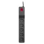 Extensão elétrica Lestar 3 m interior preto com interruptor on/off e luz de controlo, 230 V AC, 10 A