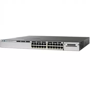 Switch de rede Cisco Catalyst WS-C3850-24U-S-RFB — gerido L2/L3, 24x Gigabit PoE RJ-45, 1U, aço inoxidável