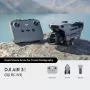 Quadricóptero DJI Air 3s RC-N3 — câmara de 50 MP, 4K 3840×2160, 4 rotores, máx. 27 m/s, alcance de 32.000 m, bateria de 4276 mAh, cinzento