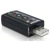 Adaptador de som USB DeLOCK 7.1 - placa de som - estéreo - USB (61645)