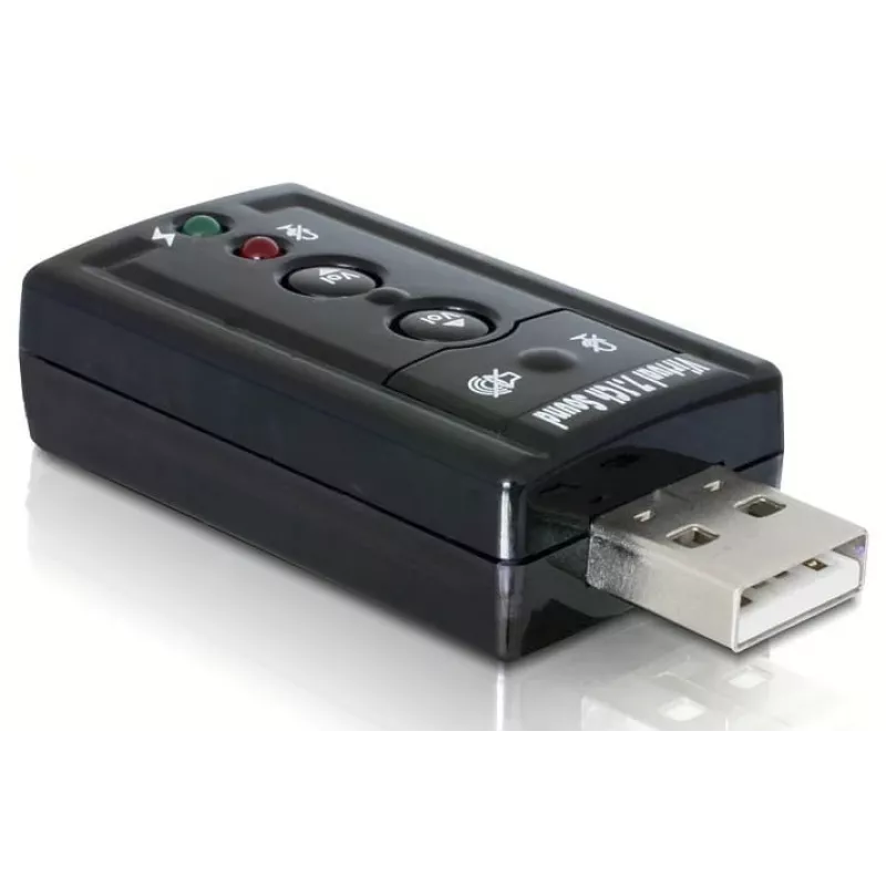 Adaptador de som USB DeLOCK 7.1 - placa de som - estéreo - USB (61645)