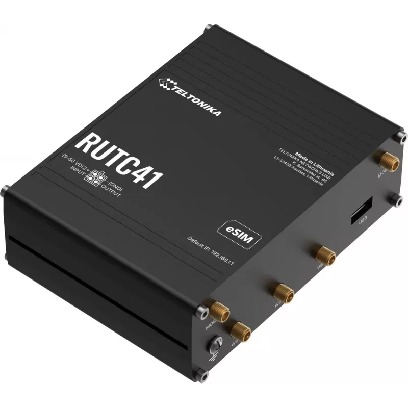 Router TELTONIKA RUTC41 4G LTE EDGE, router móvel industrial RUTC41000000