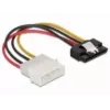 Cabo SATA para HDD DeLOCK 60120 conector macho de 4 polos com clipe metálico reto 0,12 m