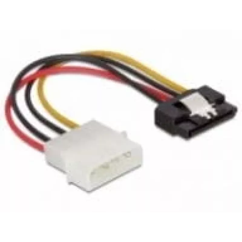 Cabo SATA para HDD DeLOCK 60120 conector macho de 4 polos com clipe metálico reto 0,12 m