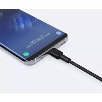 Cabo USB-C para USB-A Aukey CB-CA2, revestimento em nylon, Quick Charge 3 A, 1 m