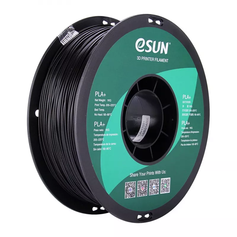 PLA+ 1,75 mm preto 1 kg