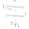 Braço para 4 monitores LCD 13-27'' L-04N