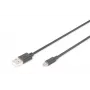 Cabo de ligação USB 2.0 Assmann. tipo A - Micro B M/M. 1,0 m. Compatível com USB 2.0. UL. bl (AK-300110-010-S)