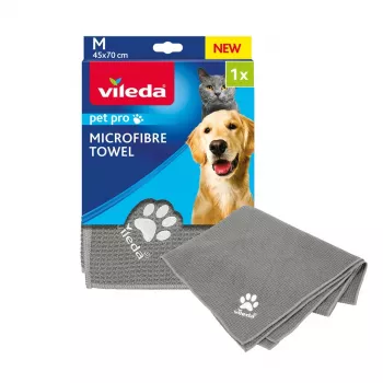 Pano VILEDA Pet Wipes 172650 450x700 mm, poliéster, lavável na máquina, cinzento