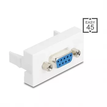 Tomada VGA de parede DELOCK 81556, fêmea-fêmea, branca, ABS, 45×22,5×17,4 mm
