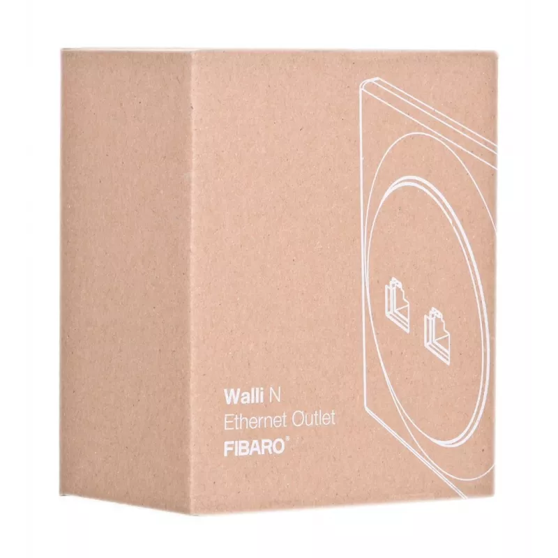 Tomada Fibaro Walli N 2 x RJ-45 branca