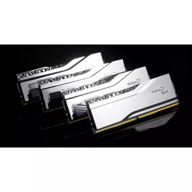 DIMM 48 GB DDR5-7200 (2x 24 GB) Dual-Kit, memória prateada, F5-7200J3646F24GX2-TR5S, Trident Z5 Royal, INTEL XMP