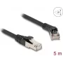 Cabo de rede DeLOCK RJ45 Cat.8.1 S/FTP 45° angular para reto 5 m preto