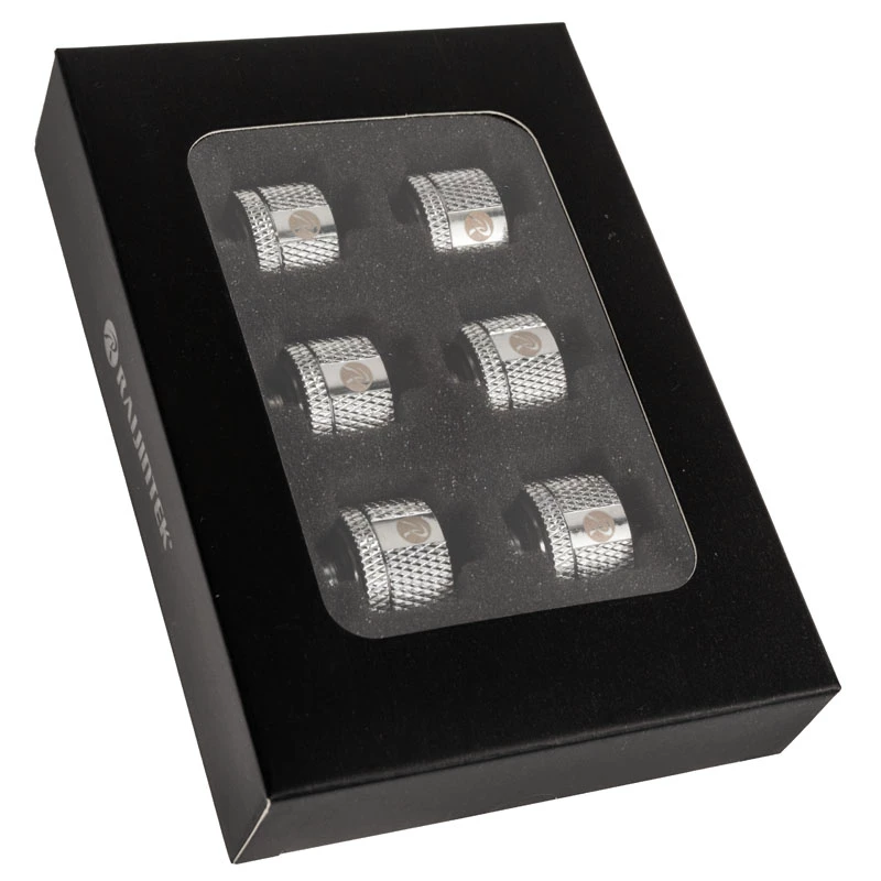 RAIJINTEK PELIAS SILVER D141806 — conjunto de 6 lâminas de ventoinha de dissipador prateadas/acessórios