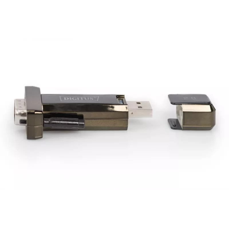 DIGITUS conversor USB 2.0 para série DSUB 9M incl. cabo USB-A 80 cm chipset FTDI USB 2.0 para RS232 (FT232RL)