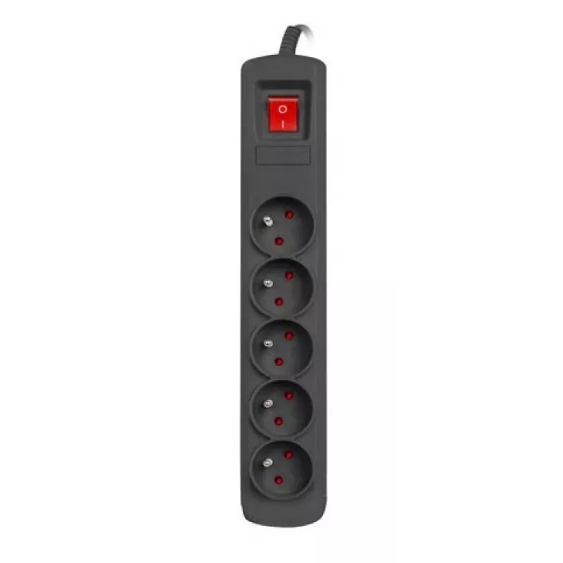 Proteção contra sobretensões NATEC NSP-1713 preto 5 tomadas AC 1,5 m
