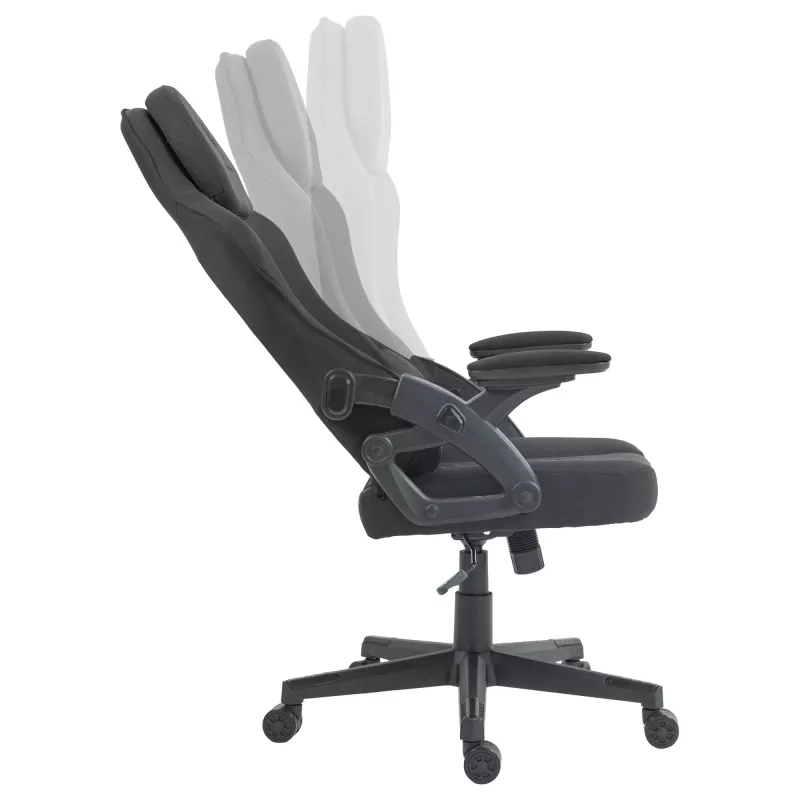 Cadeira gaming Deltaco DC130 Soft Woven Mesh preta (GAM-180)