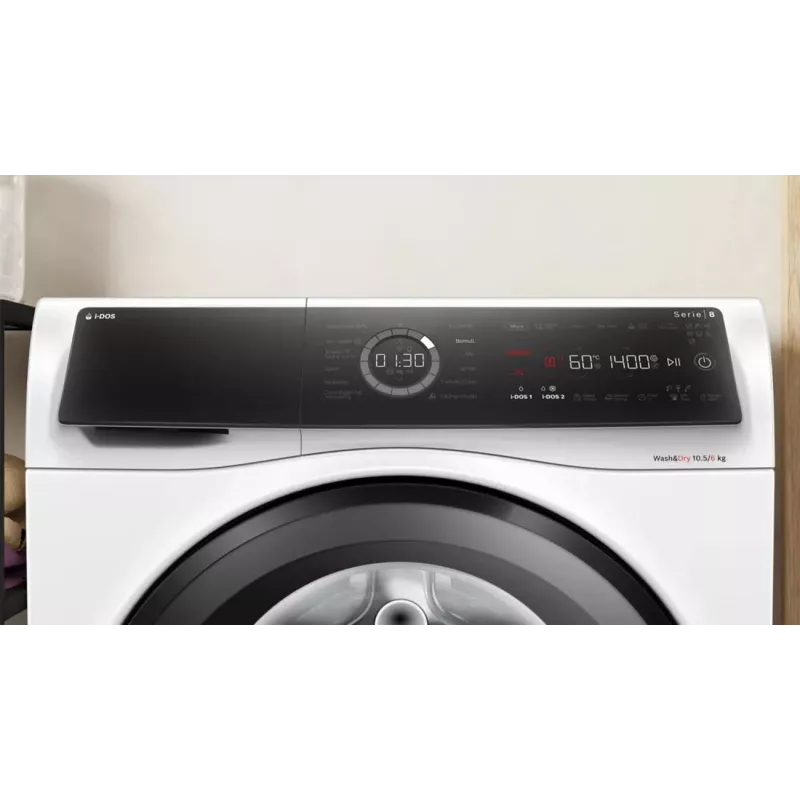 Máquina de lavar e secar roupa Bosch WNC254A0SN 10,5 kg / 6 kg 1400 rpm