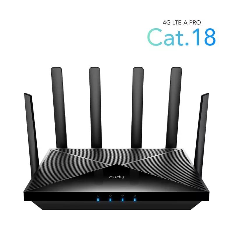 Router sem fios Cudy LT18 Gigabit Ethernet dual-band (2,4 GHz / 5 GHz) 4G preto