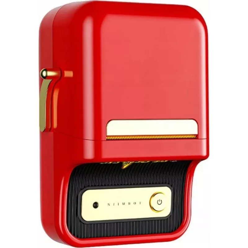 Impressora de etiquetas NIIMBOT B21S vermelho — impressora térmica Bluetooth compacta, largura de impressão 50 mm, 60 mm/s, bateria 1200 mAh