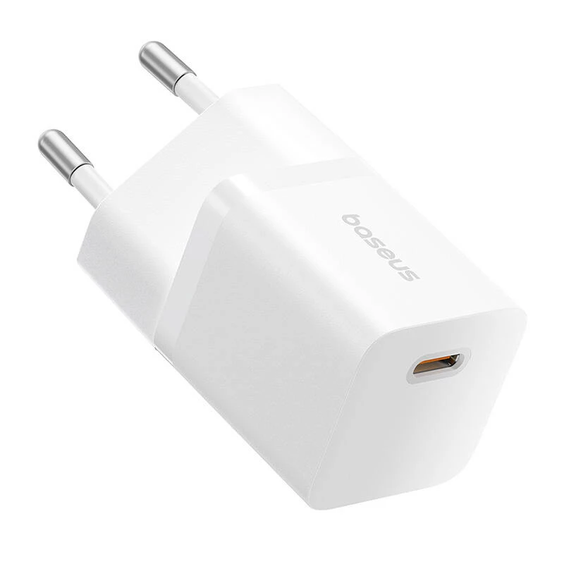 Baseus P10110909213-00 carregador de rede USB-C GaN5 mini 25W branco