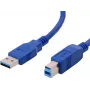 Cabo USB Helos 014681 USB 3.2 Gen 1 1m USB A USB B azul