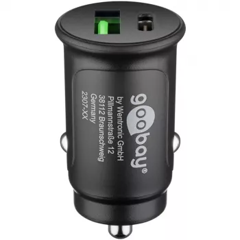 Goobay 59521 Carregador móvel universal preto isqueiro carregamento rápido automóvel