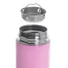 Garrafa térmica Adler AD 4506P aço inoxidável com capa de silicone, rosa, isolamento a vácuo