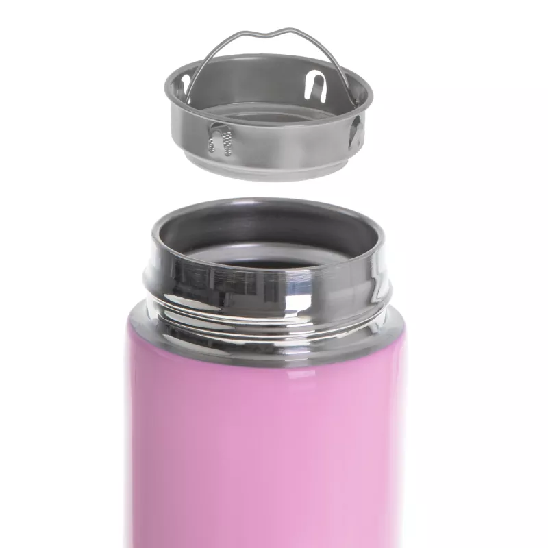 Garrafa térmica Adler AD 4506P aço inoxidável com capa de silicone, rosa, isolamento a vácuo