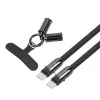 Cabo USB-C TB AKTBXKUCCSMY12B 1,2 m, preto, USB-C para USB-C