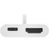 Adaptador multiporta Goobay USB-C™ HDMI, branco, 0,145 m - expande um dispositivo USB-C™ com uma porta HDMI™ (62110)
