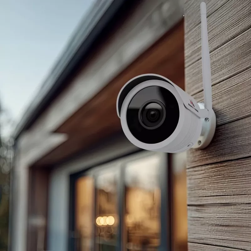 Câmara IP Maclean IPC WiFi 5MPx exterior, sirene, CMOS 1/2.5, H.264/H.264+/H.265/H.265+/JPEG/AVI, Onvif, MCTV-516