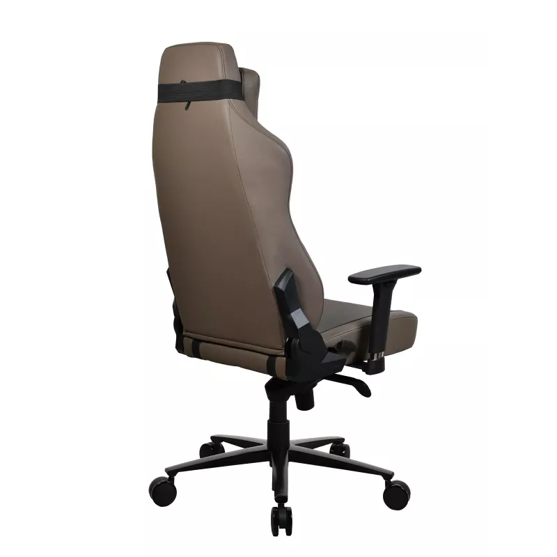 Cadeira gaming Arozzi Vernazza SoftPU castanha — design ergonómico, revestimento SoftPU
