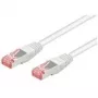 Wentronic Goobay cabo de rede CAT 6, S/FTP (PiMF), branco, 0,25 m – LSZH isento de halogéneos, cobre (93217)