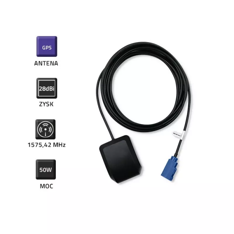 Antena GPS exterior QOLTEC 57038 28 dBi — antena externa de alto ganho para receção GPS