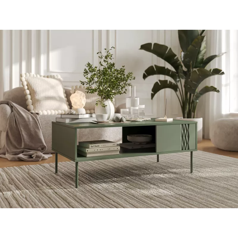 Banco/mesa Cama TRESSE 110x60x40 verde mate