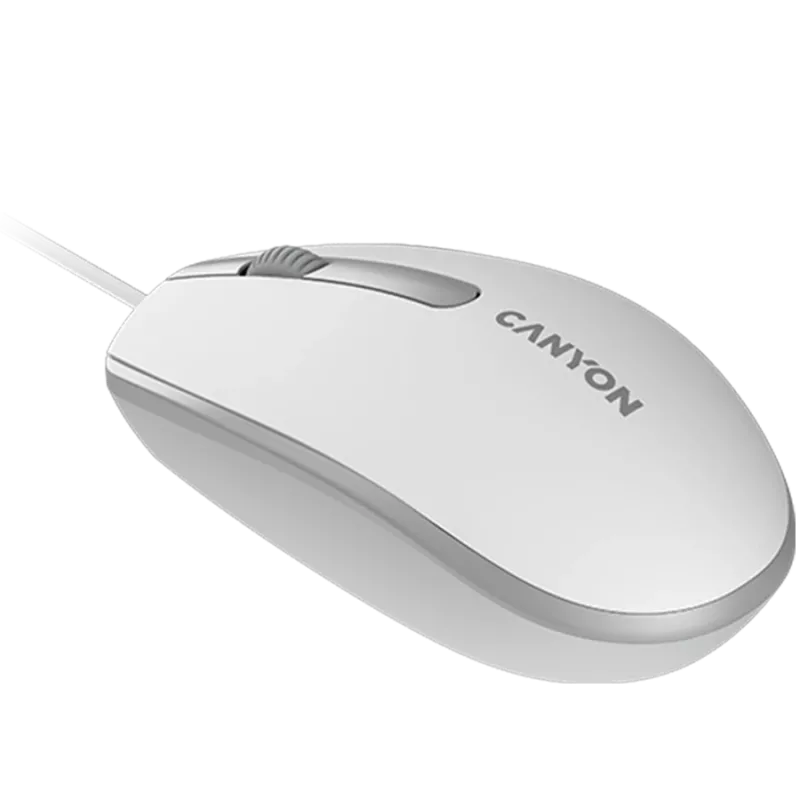 Rato CANYON M-10 com cabo branco cinzento