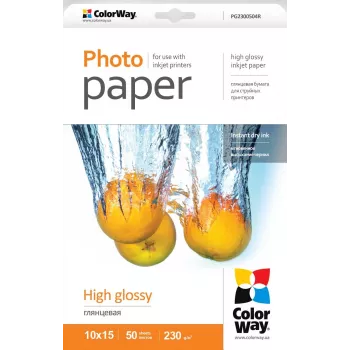 Papel fotográfico brilhante Colorway PG2300504R