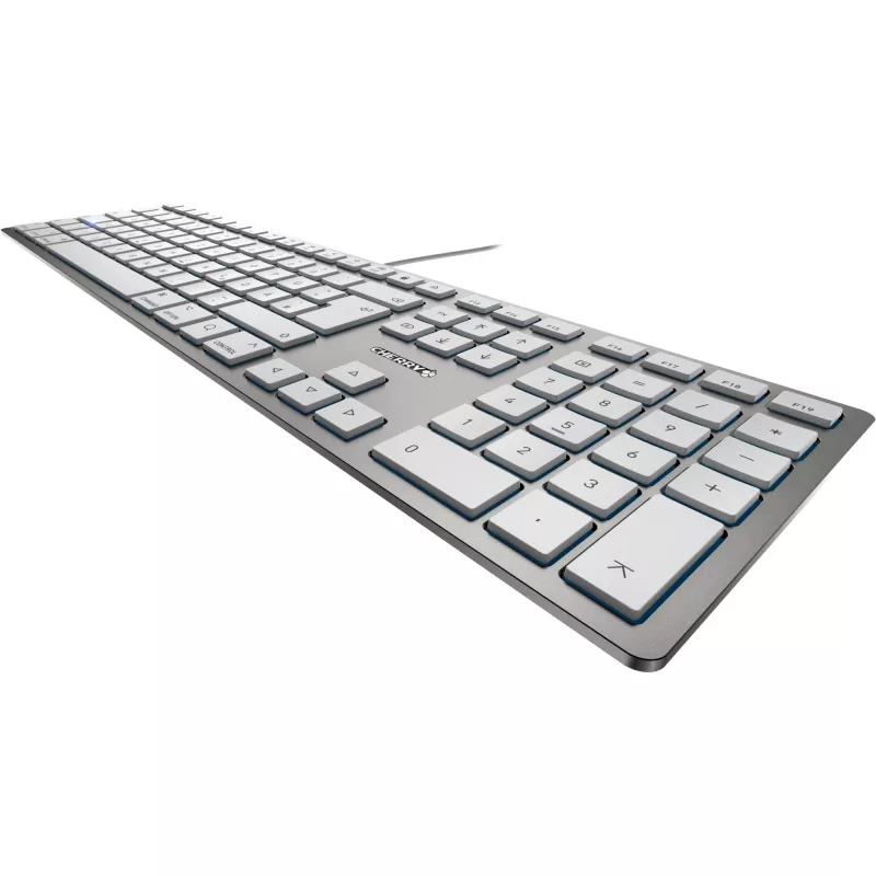 Teclado CHERRY KC 6000 fino FOR MAC Escritório USB QWERTZ Alemão Prateado